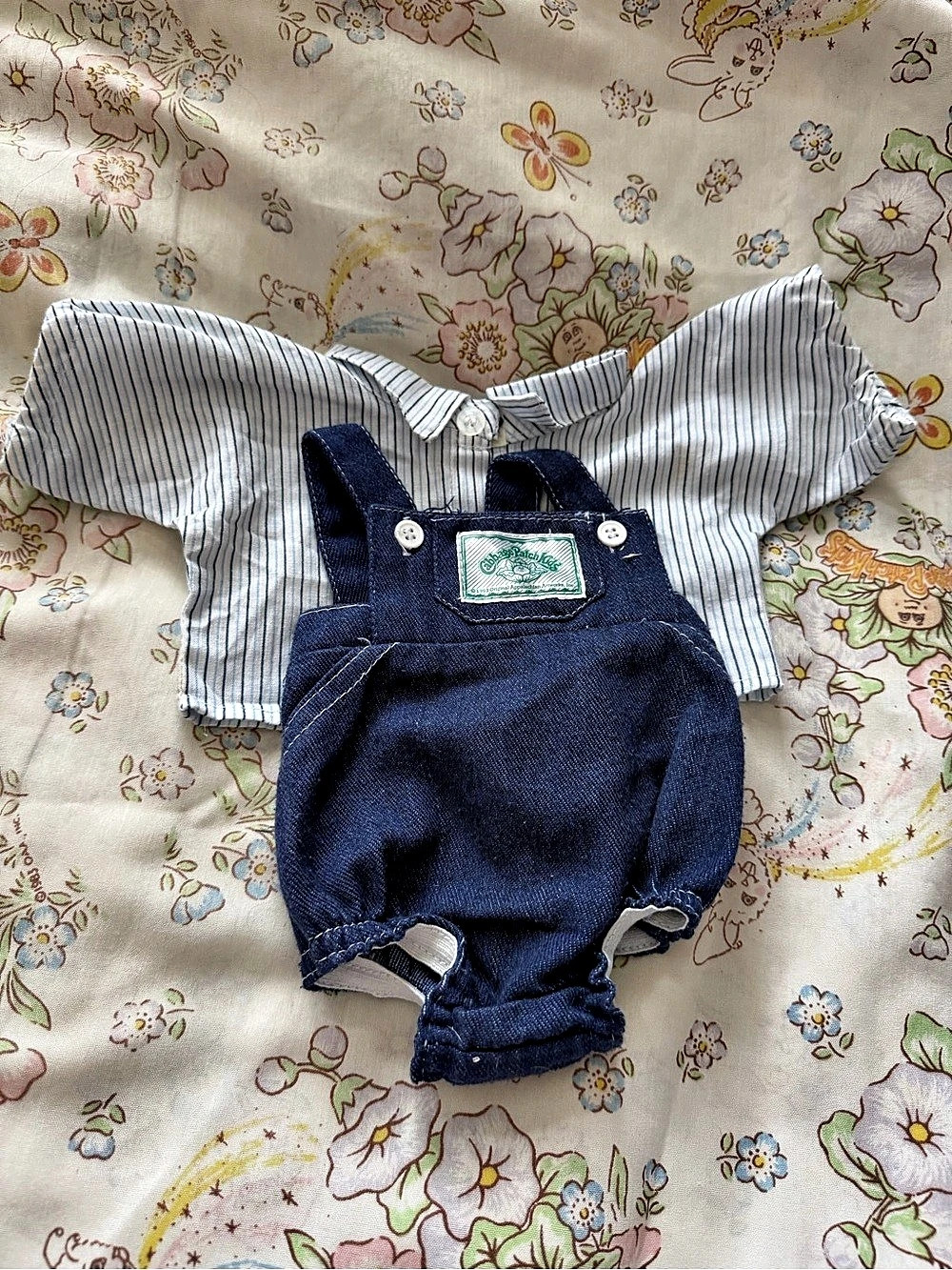 CPK coleco Denim Romper with Replica Button top